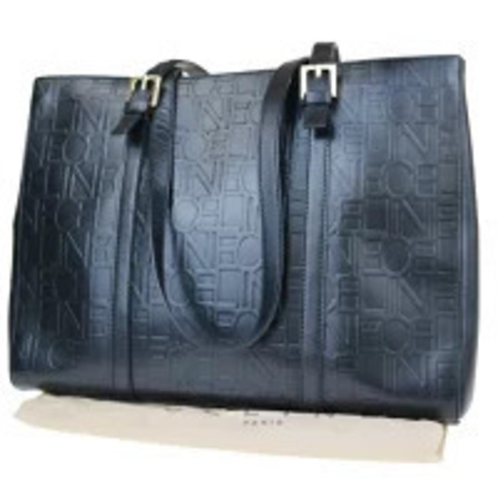 Celine shoulder bag tote black leather